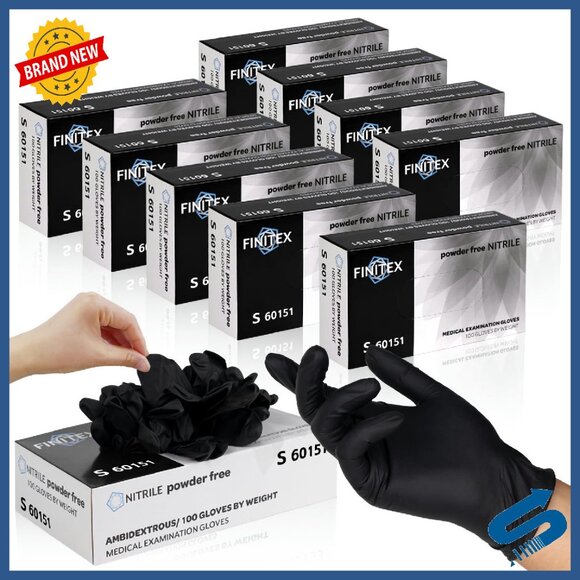 Powder-Free Nitrile Exam Gloves 3mil Thick Case of 10 Boxes
